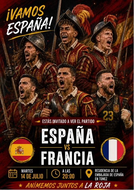 Retransmission du match Espagne–France à la Résidence de l’Ambassadeur d’Espagne